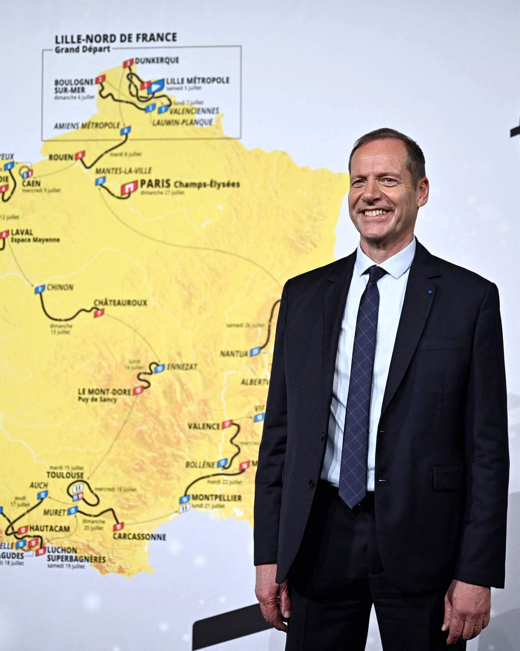CARTE ROUTIERE - Parcours TOUR DE FRANCE 2023