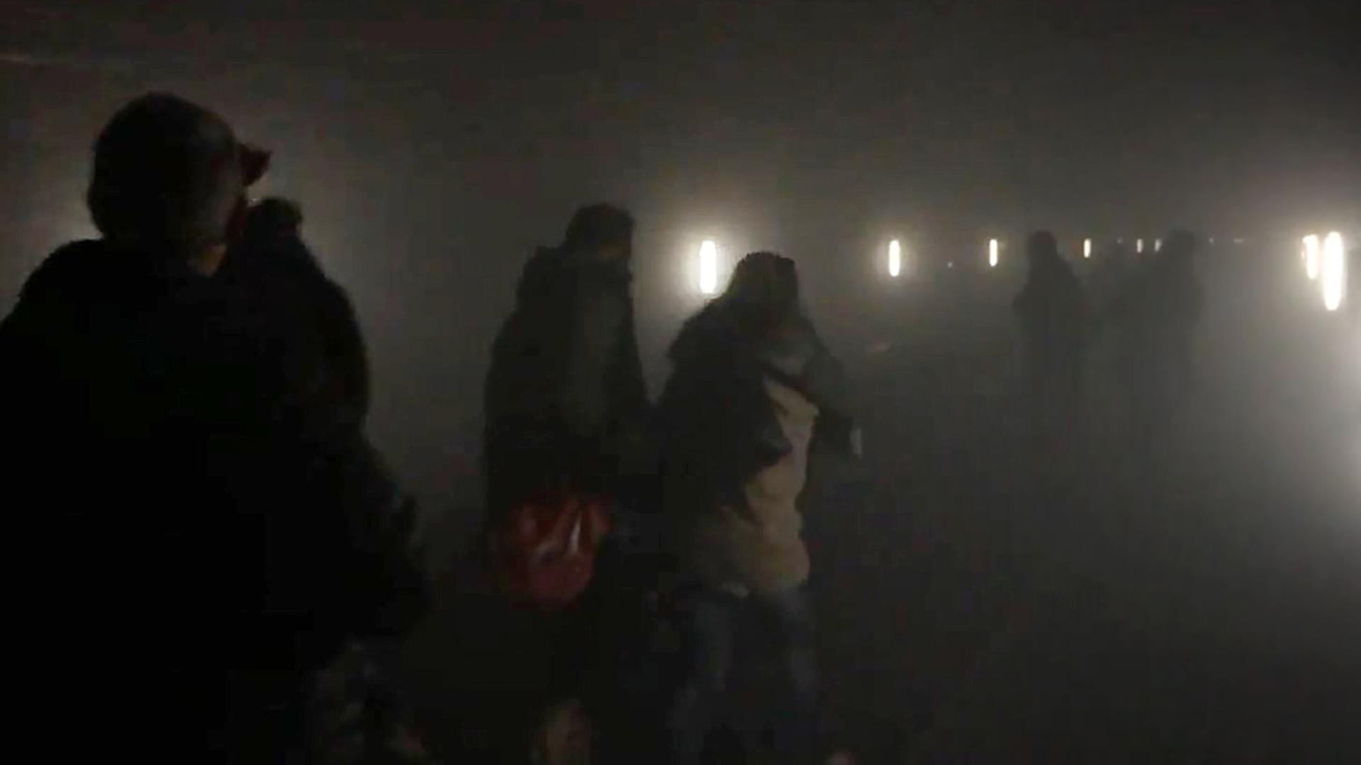 Les photos de l'évacuation du métro 