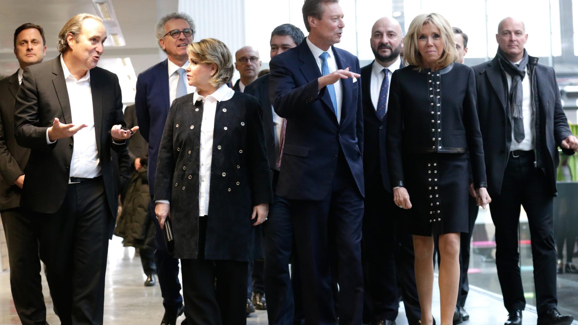 Le Grand-Duc Henri et la Grande-Duchesse Maria Teresa arrivent à la Station F pour une visite du plus gros incubateur au monde.