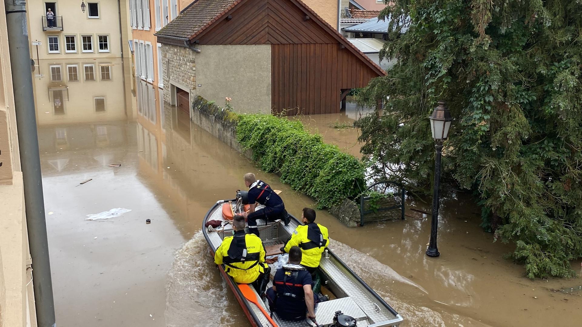Hochwasser in Echternach, evakuierung / Foto: Kristina Wittal