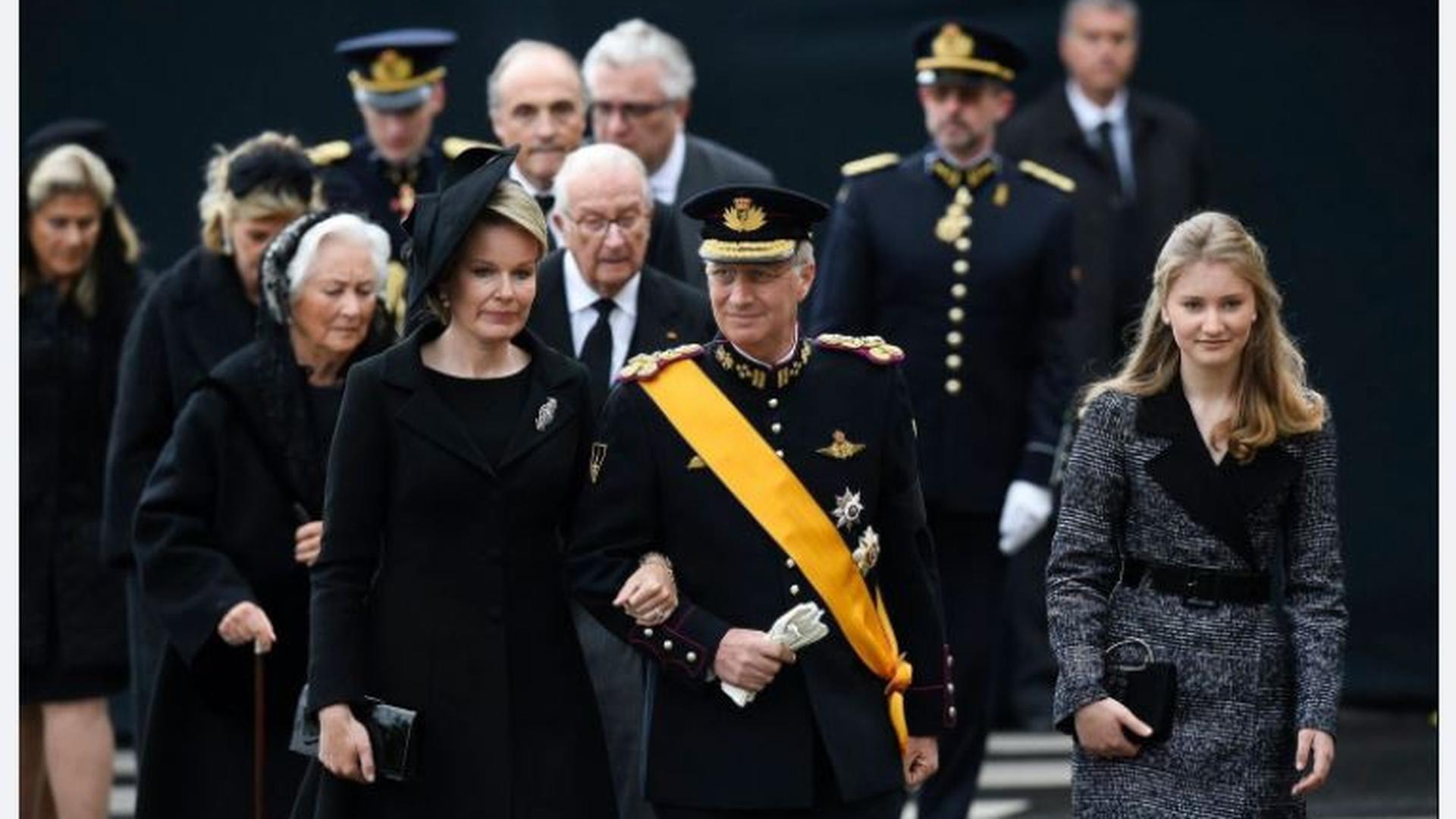 Celle qui est présentée comme la future reine de Belgique, ici à droite, avait assisté aux obsèques du Grand-Duc Jean en mai 2019.