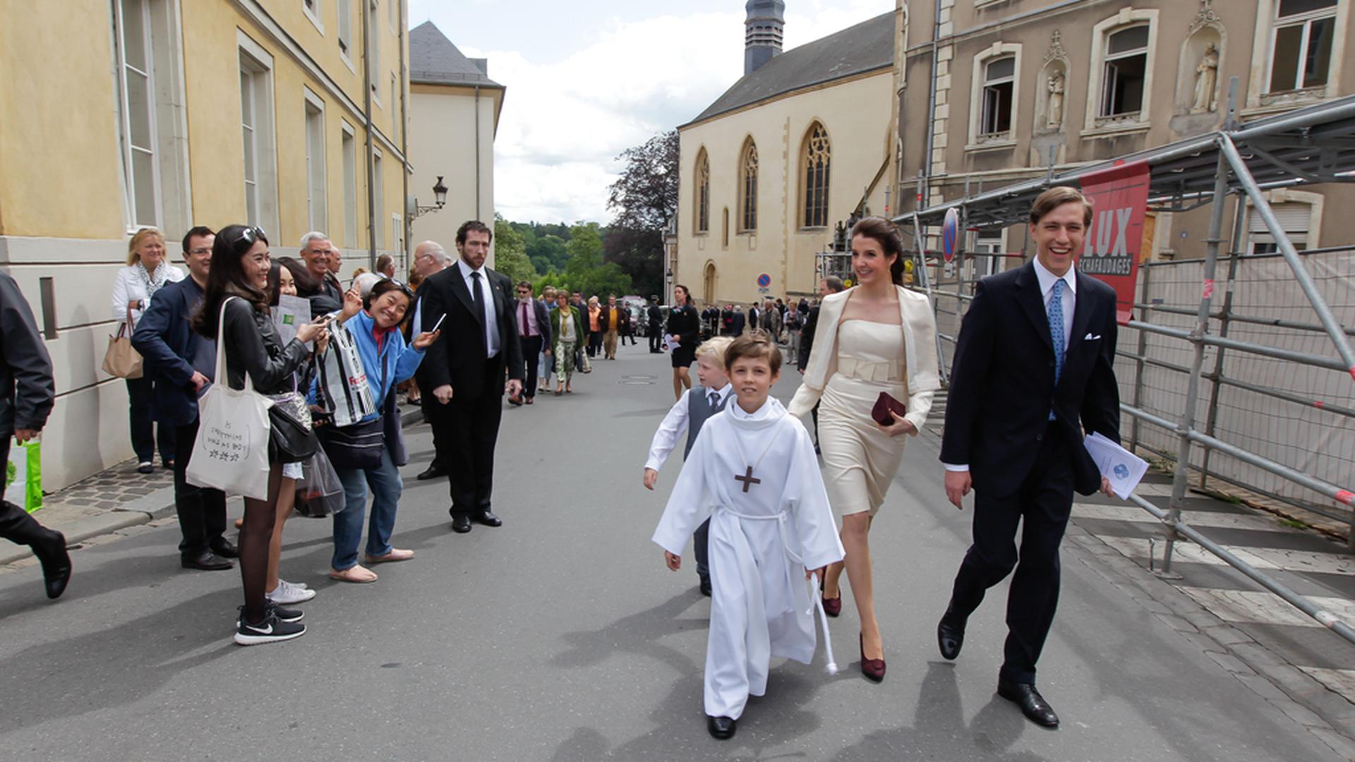 Le prince Louis et la princesse Tessy et leurs enfants, les princes Gabriel et Noah