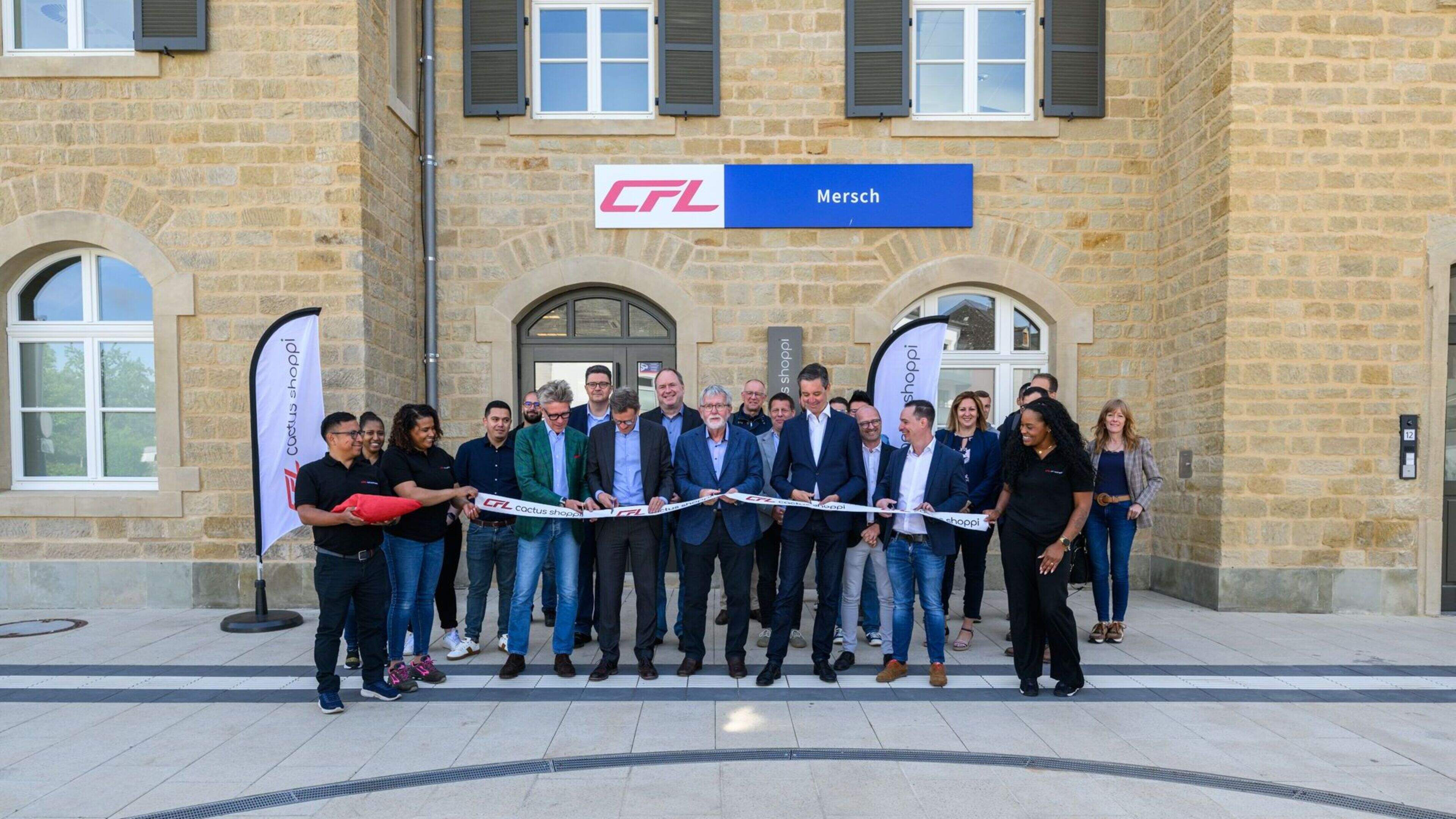 La gare de Mersch accueille un CFL Cactus Shoppi depuis le 15 mai 2025 |  Virgule