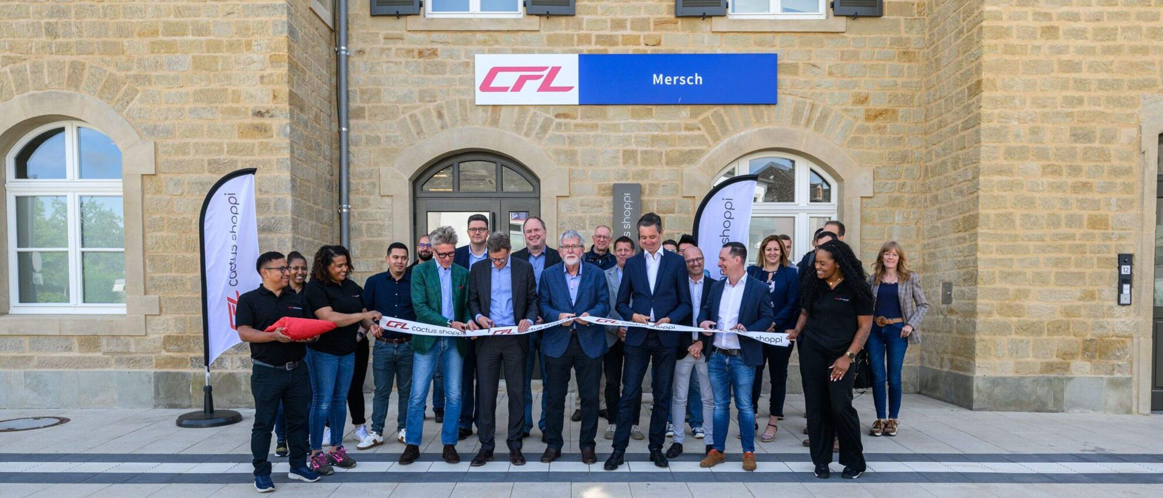 La gare de Mersch accueille un CFL Cactus Shoppi depuis le 15 mai 2025 |  Virgule