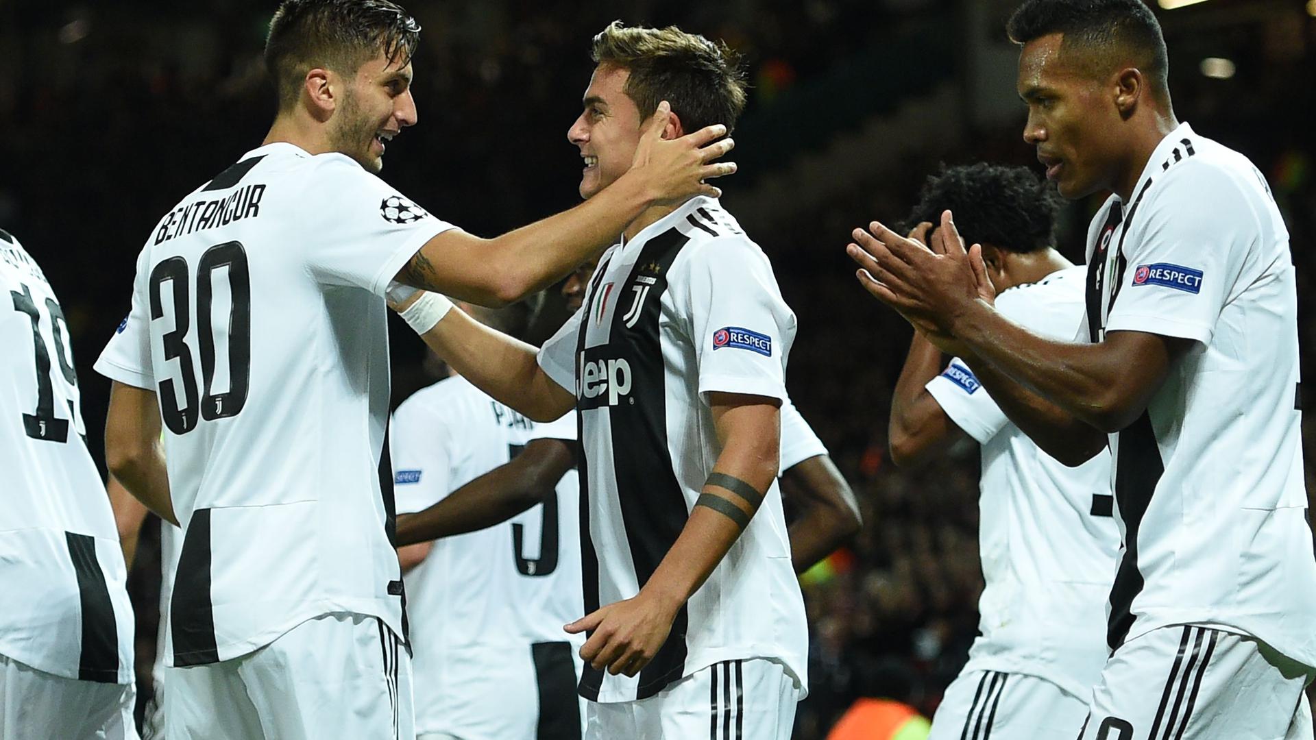 L'Argentin Paulo Dybala (au centre) a offert les trois points de la victoire à la Juventus Turin contre Manchester United