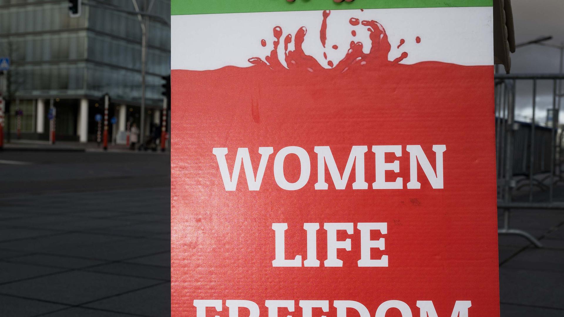 Manifestation du Comité pour la défense des droits de l'Homme en Iran, le 8 janvier 2023.