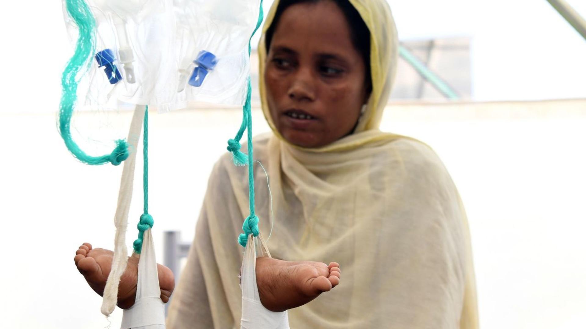 Un camp de réfugiés Rohingya au Bangladesh le 25 octobre