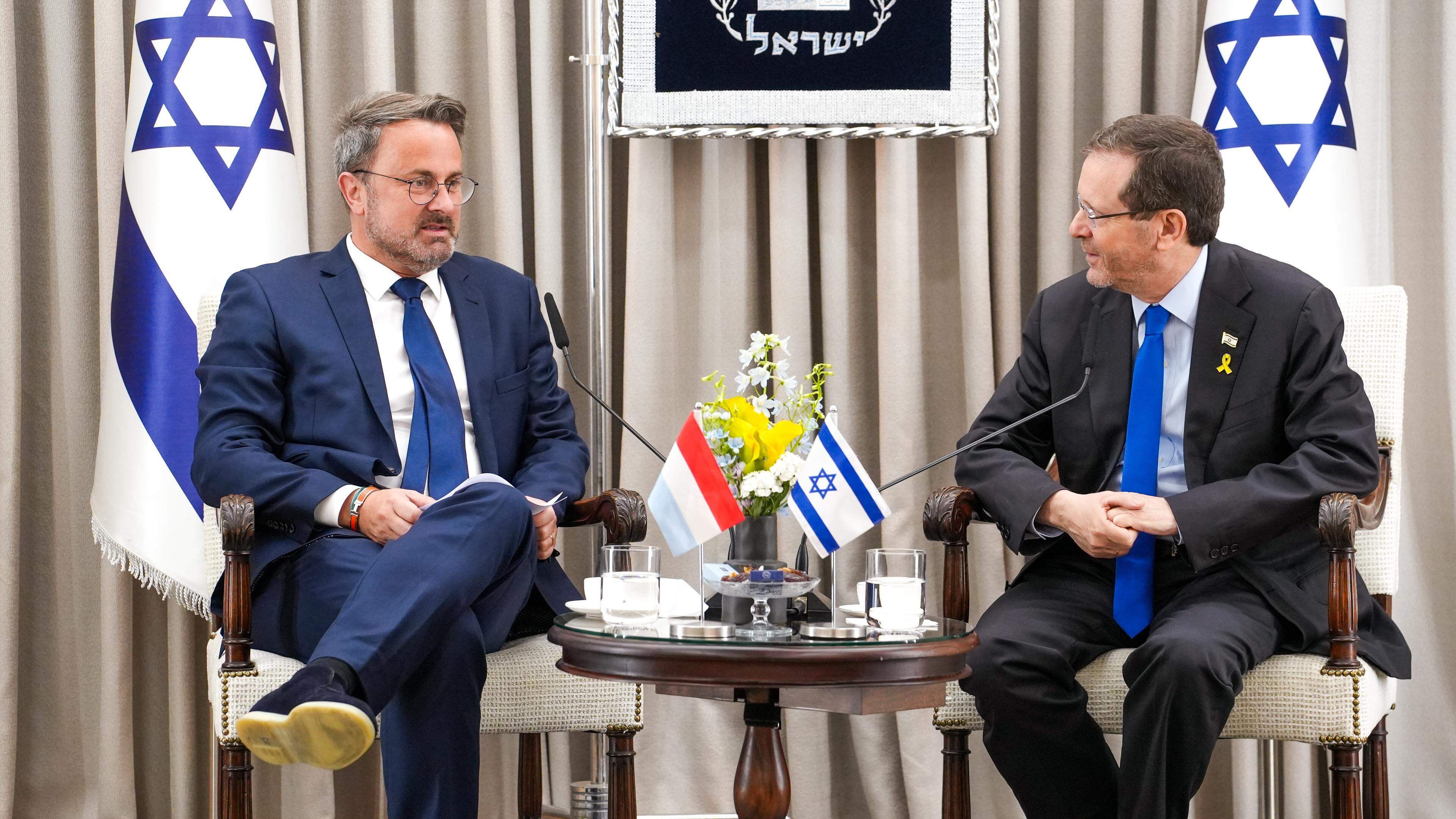 Xavier Bettel a notamment rencontré Isaac Herzog, président de l'État d'Israël.