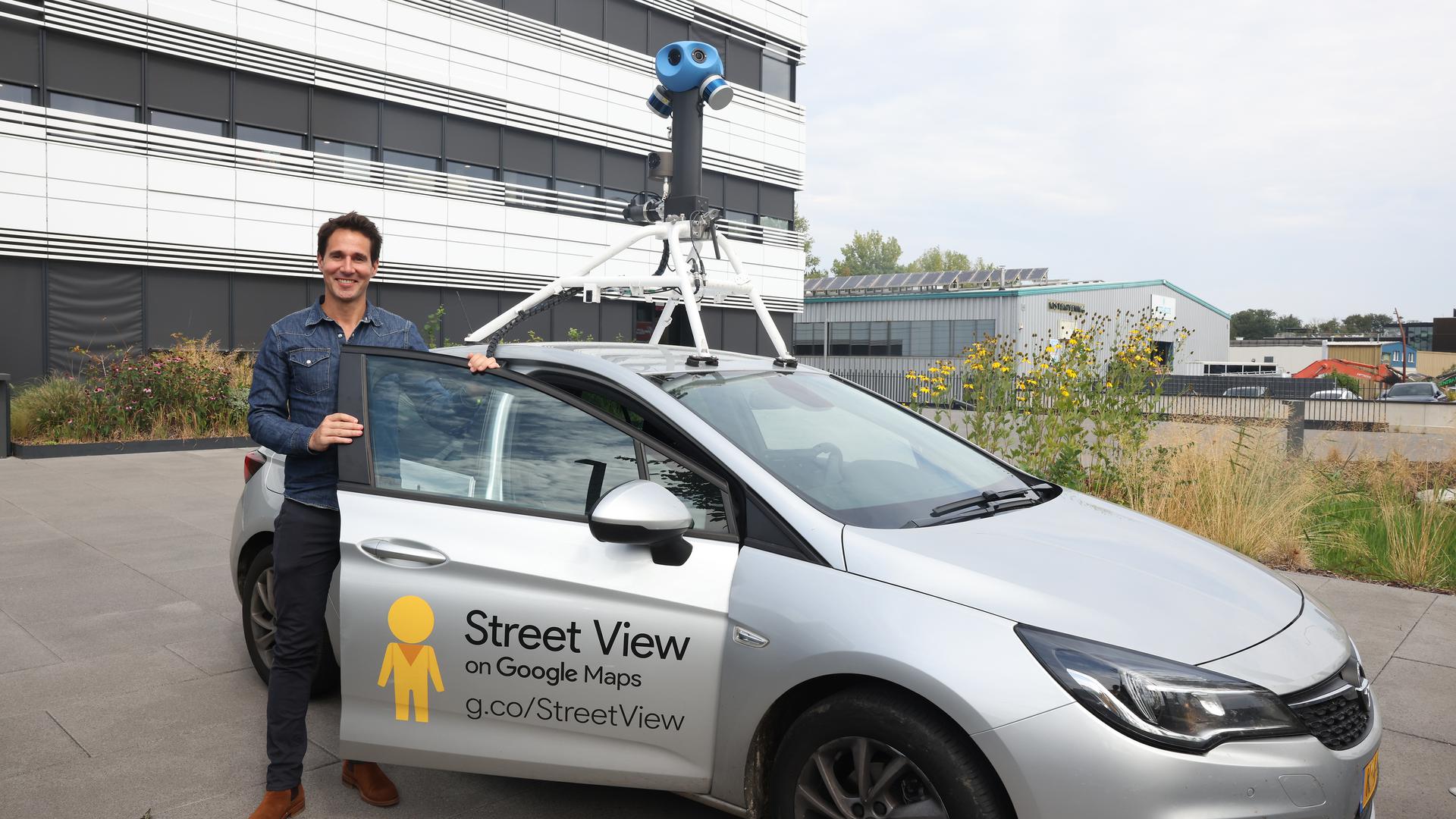 Michiel Sallaets, responsable de la communication chez Google Belux, lors de sa visite au Luxembourg, où des véhicules de Google Street View prennent de nouvelles photos