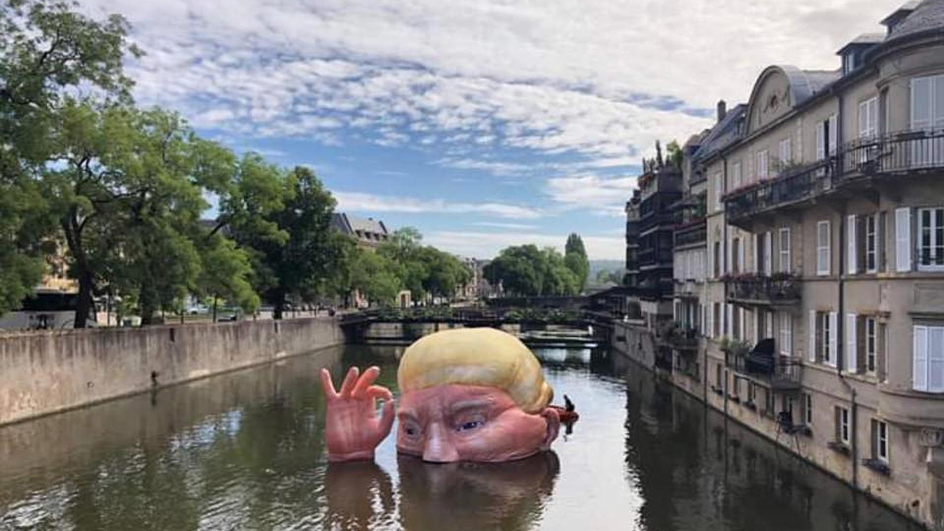 Jacques Rival, le père de l’effigie gonflable de Donald Trump, cherche à faire voyager son œuvre.