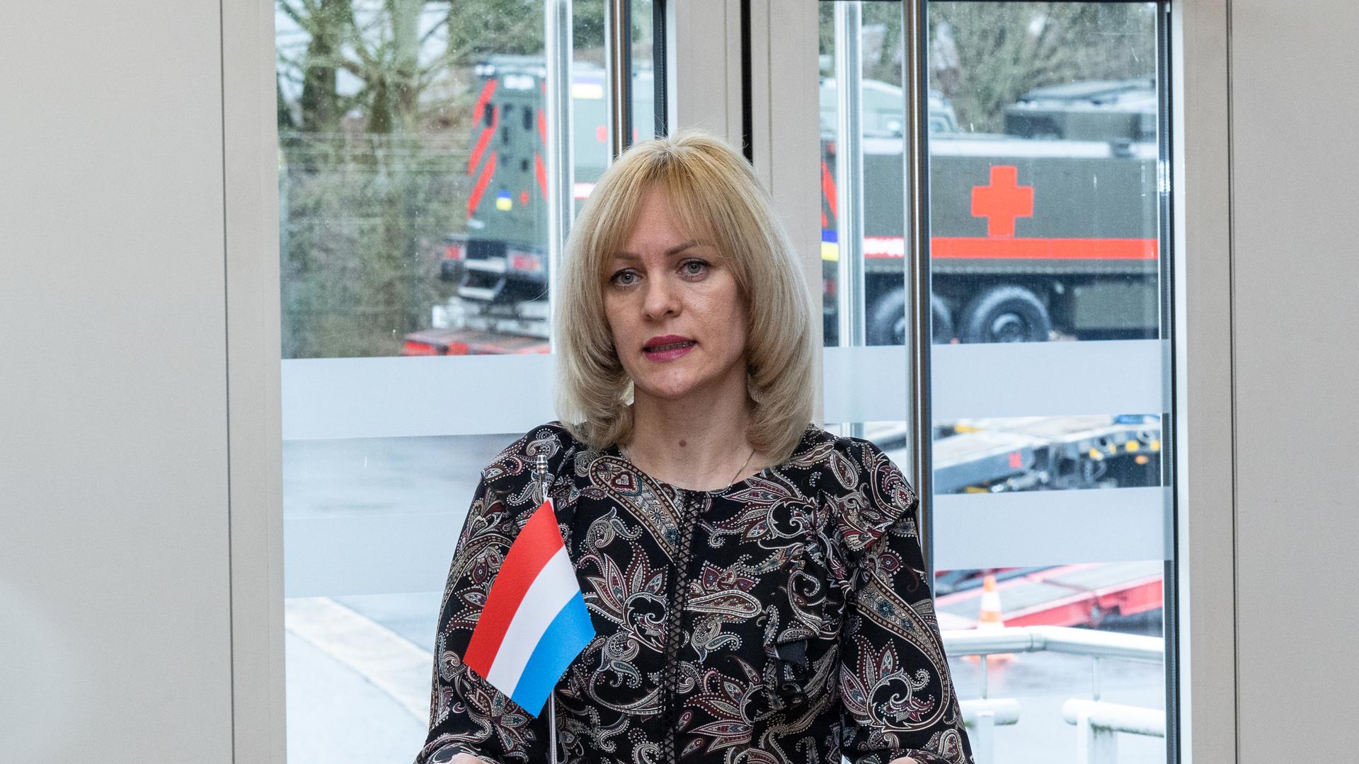 La chargée d'affaires de l'ambassade ukrainienne à Bruxelles, Natalia Anoshyna, remercie le Luxembourg pour l'aide apportée à son pays.