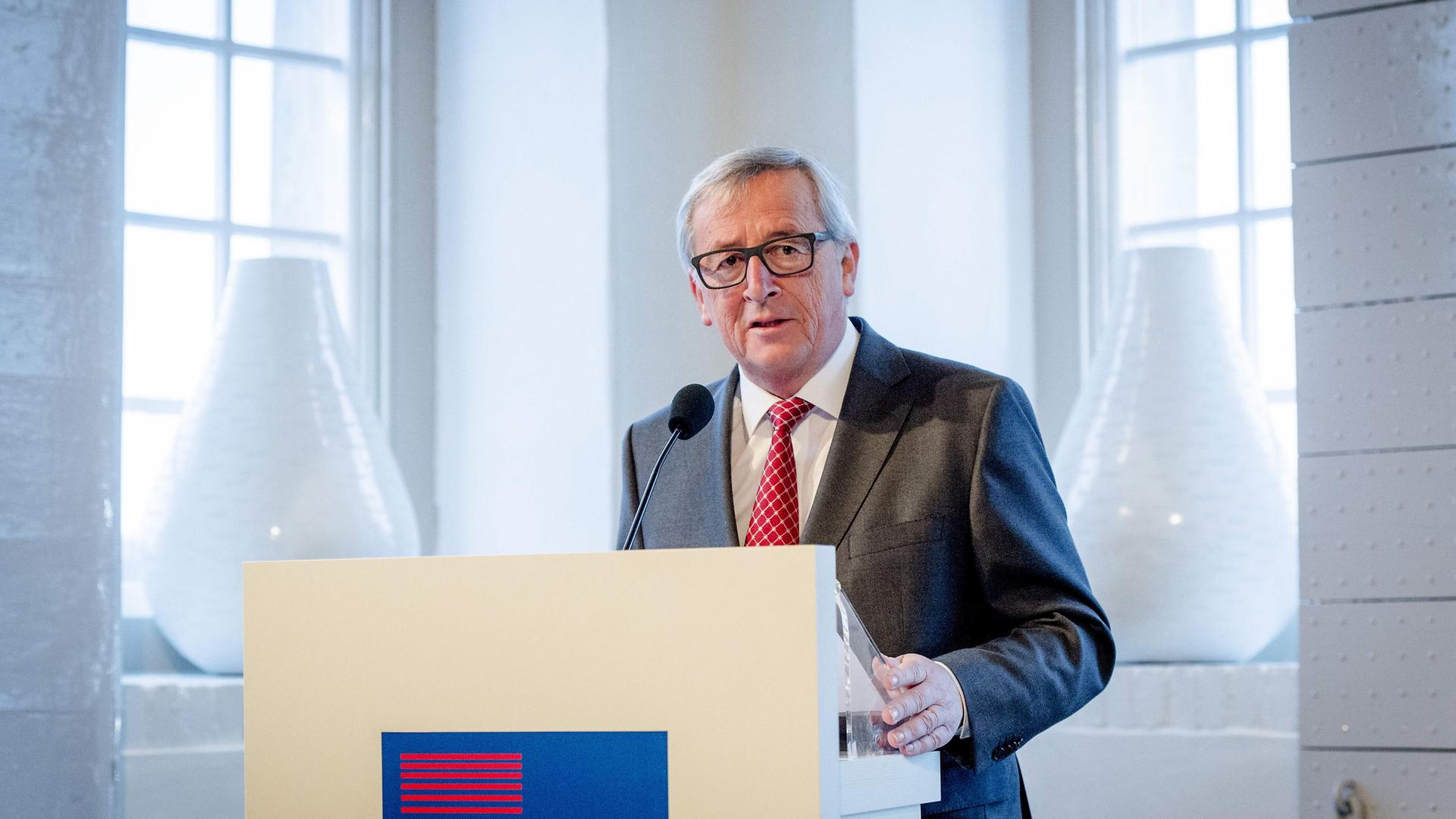 Jean-Claude Juncker à Amsterdam, le 7 janvier