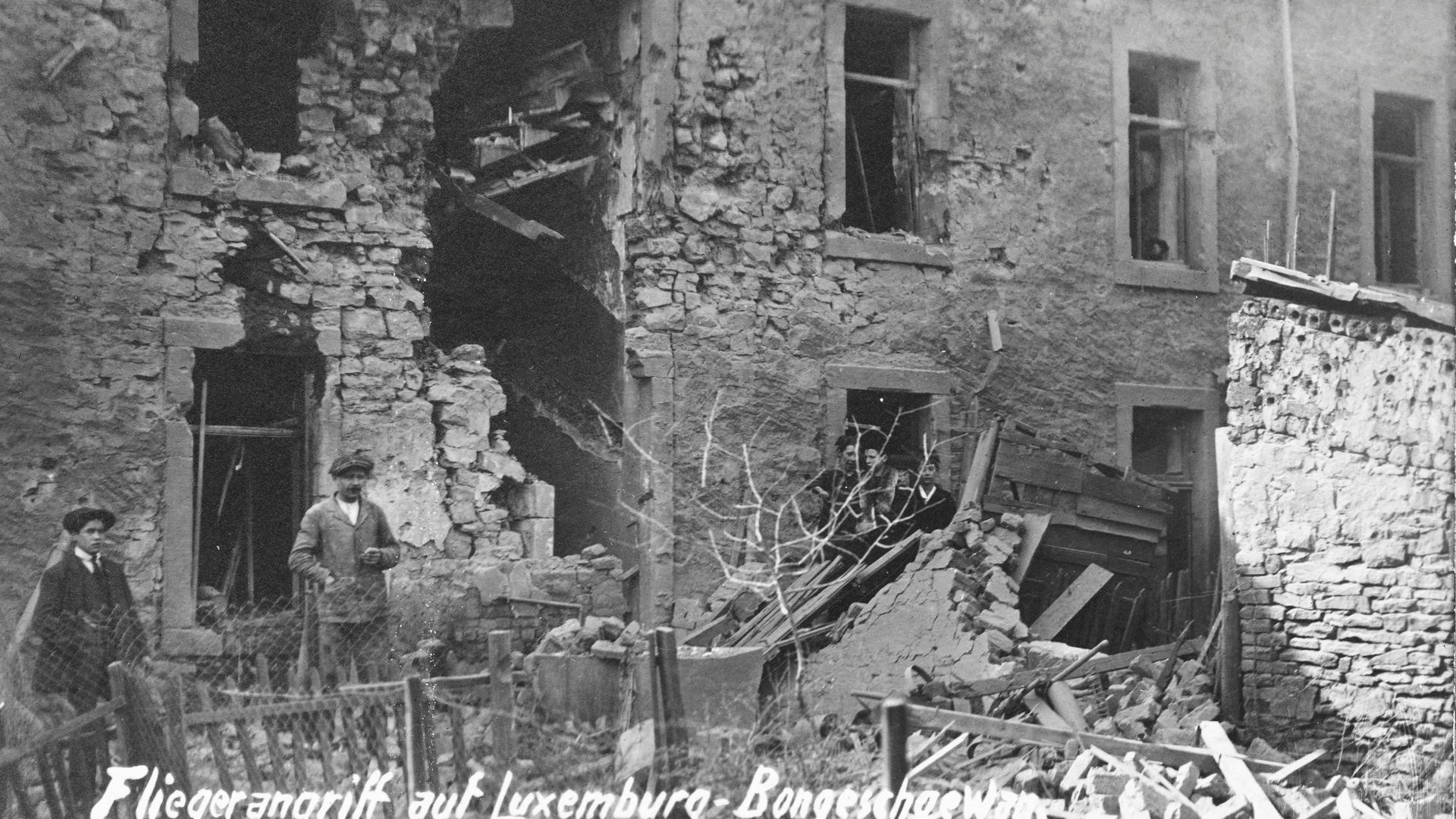 Les bombes du bombardement du Jeudi saint 1918 ont surtout touché les lotissements de Bonnevoie.