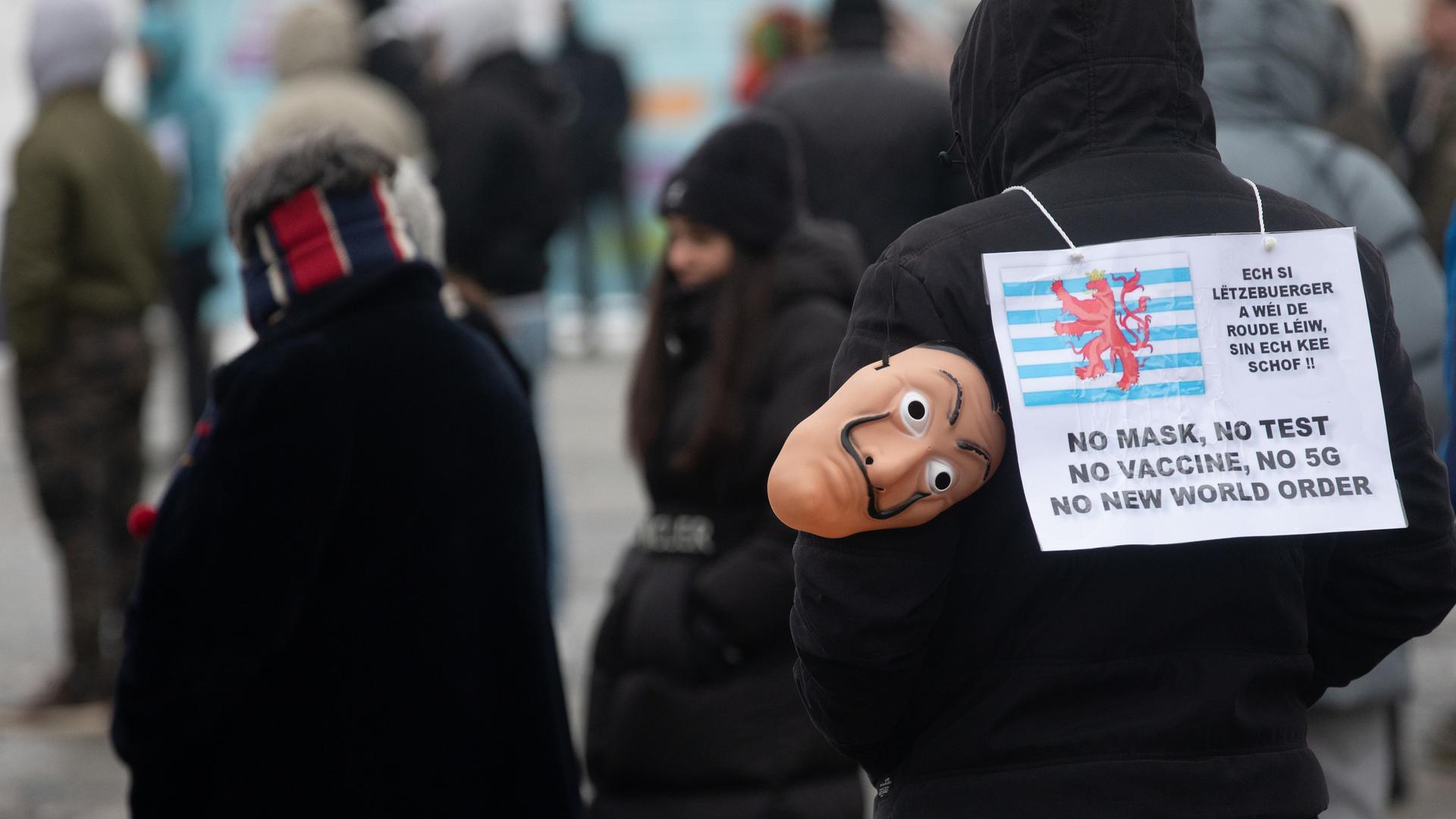 Lokales, Demo anti Vaccins, Anti masque, foto:Chris Karaba/Luxemburger Wort