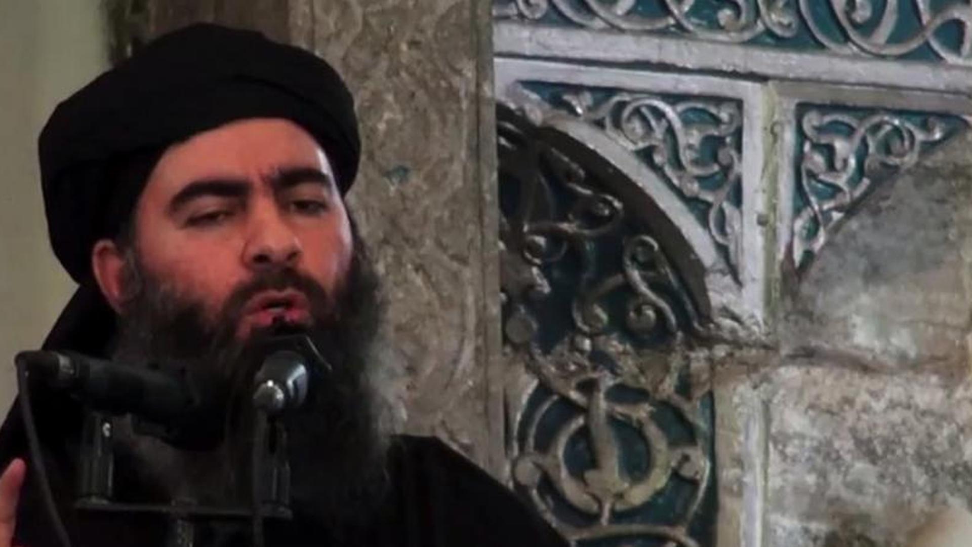 Abou Bakr al-Baghdadi, le 5 juillet 2014 dans une vidéo de propagande.