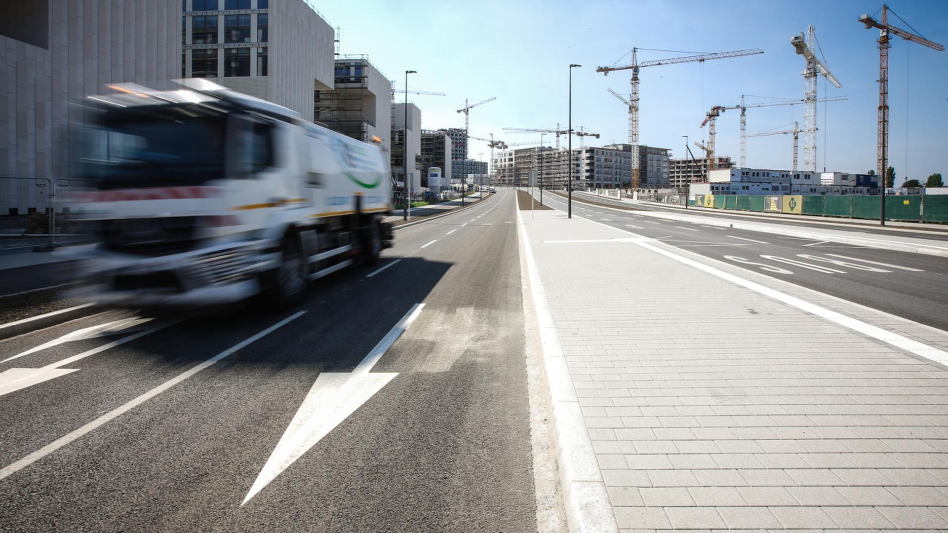 Le boulevard Kockelscheuer traverse tout le Ban de Gasperich d'Est en Ouest.