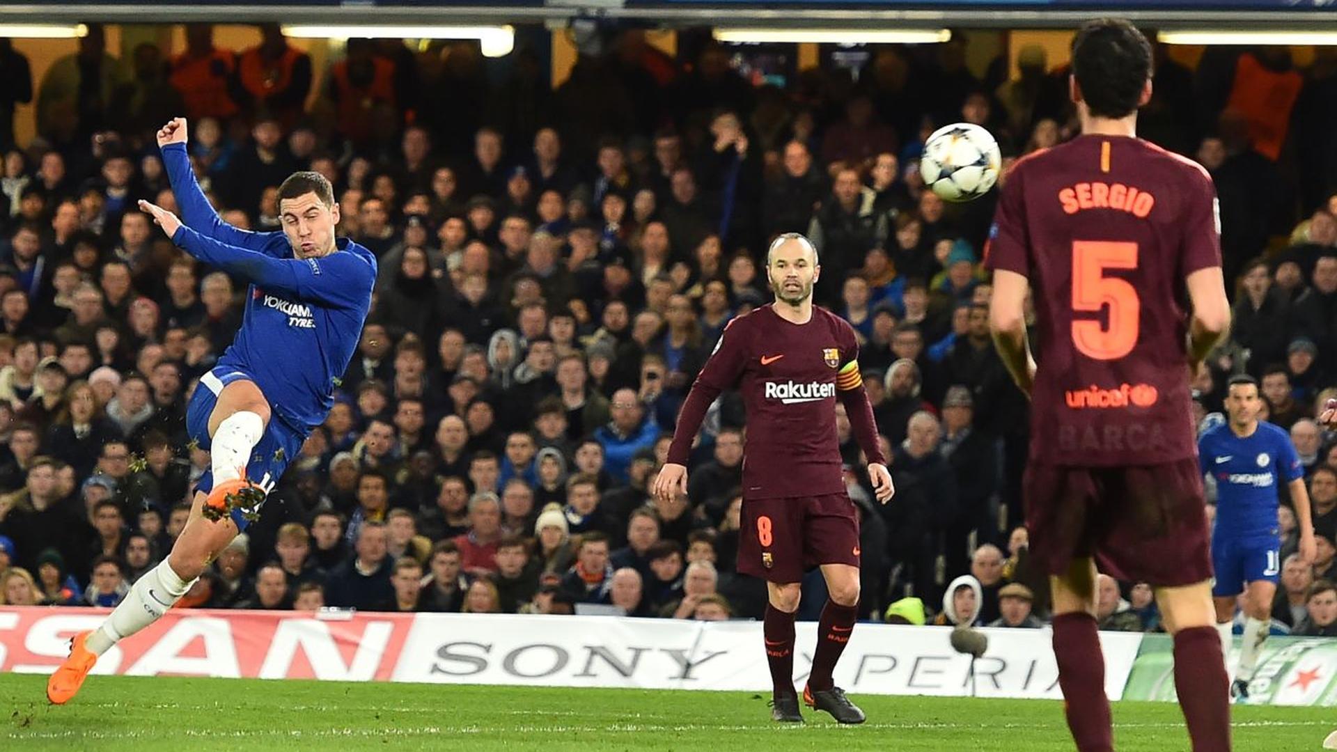 Reprise trop enlevée d'Eden Hazard en fin de première mi-temps.
