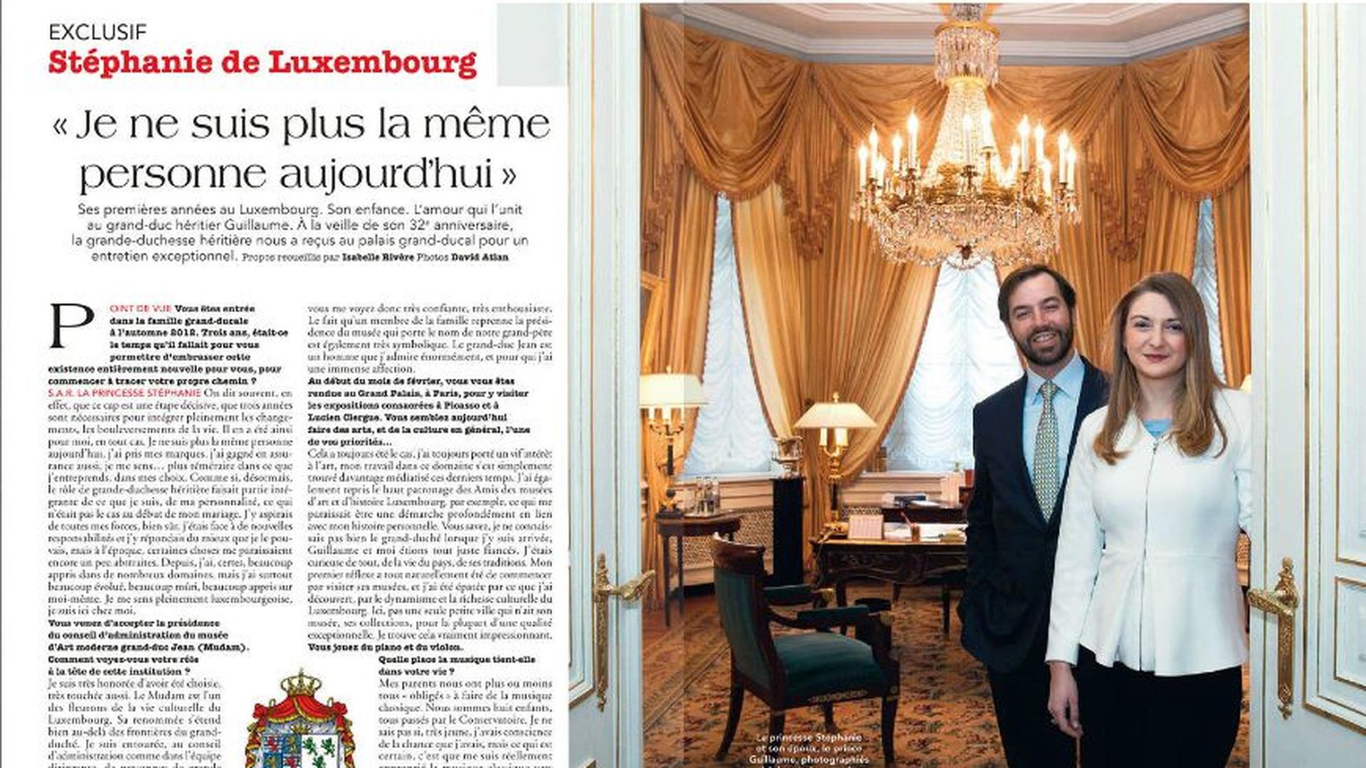 Le couple a reçu les journalistes pour un entretien exclusif au palais publié sur trois double-pages du magazine