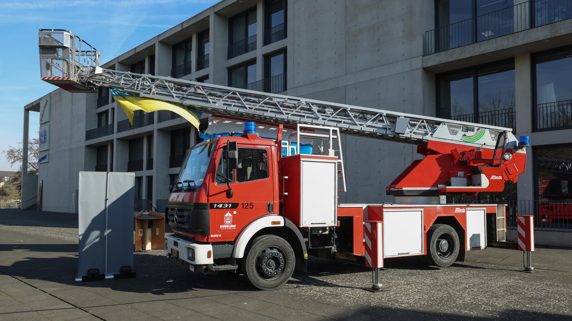Le camion-échelle de la Ville de Dudelange arrivera en mars en Ukraine.