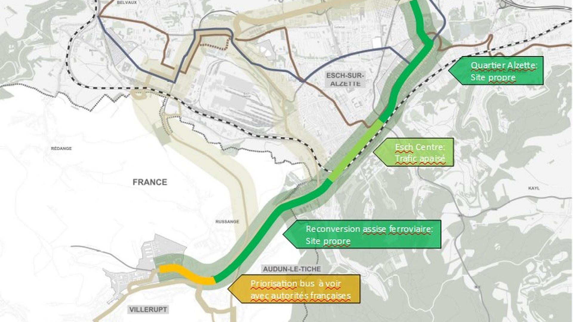 La nouvelle ligne bus fera la liaison entre deux zones à forte urbanisation dans les années à venir.