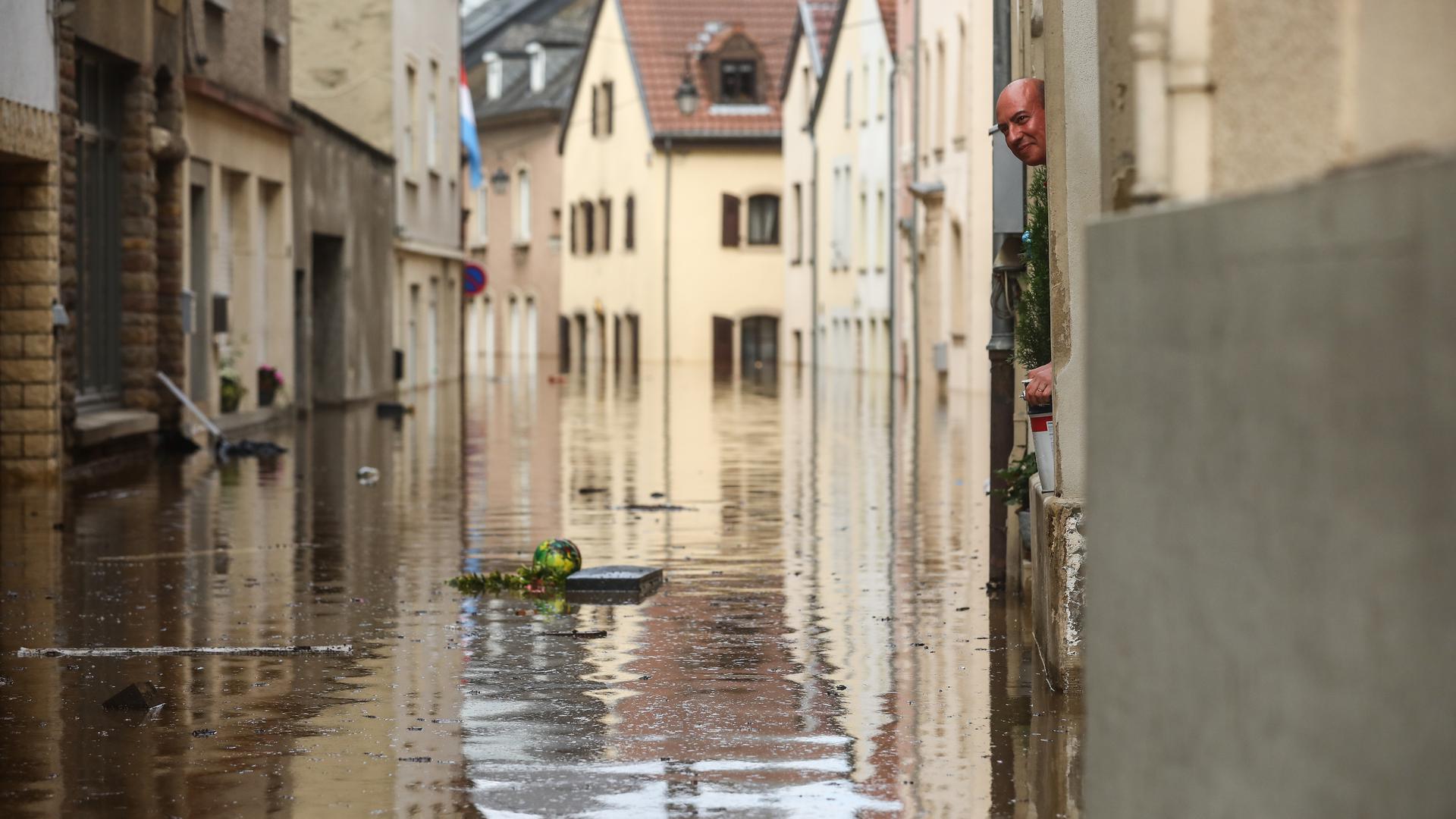 Lokales,Hochwasser,Überschwemmungen,Starkregen,Katastrophe. Echternach.Foto: Gerry Huberty/Luxemburger Wort