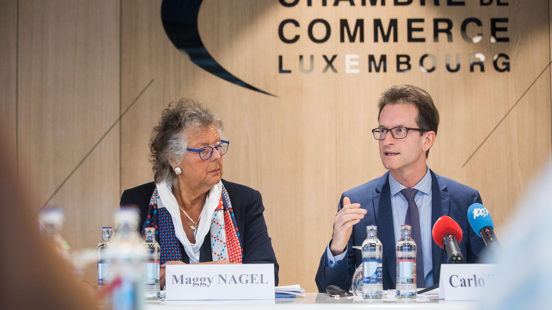 Maggy Nagel (à g.) et Carlo Thelen ont dévoilé lundi le programme économique du Luxembourg à l'Exposition universelle de Dubaï en 2020 