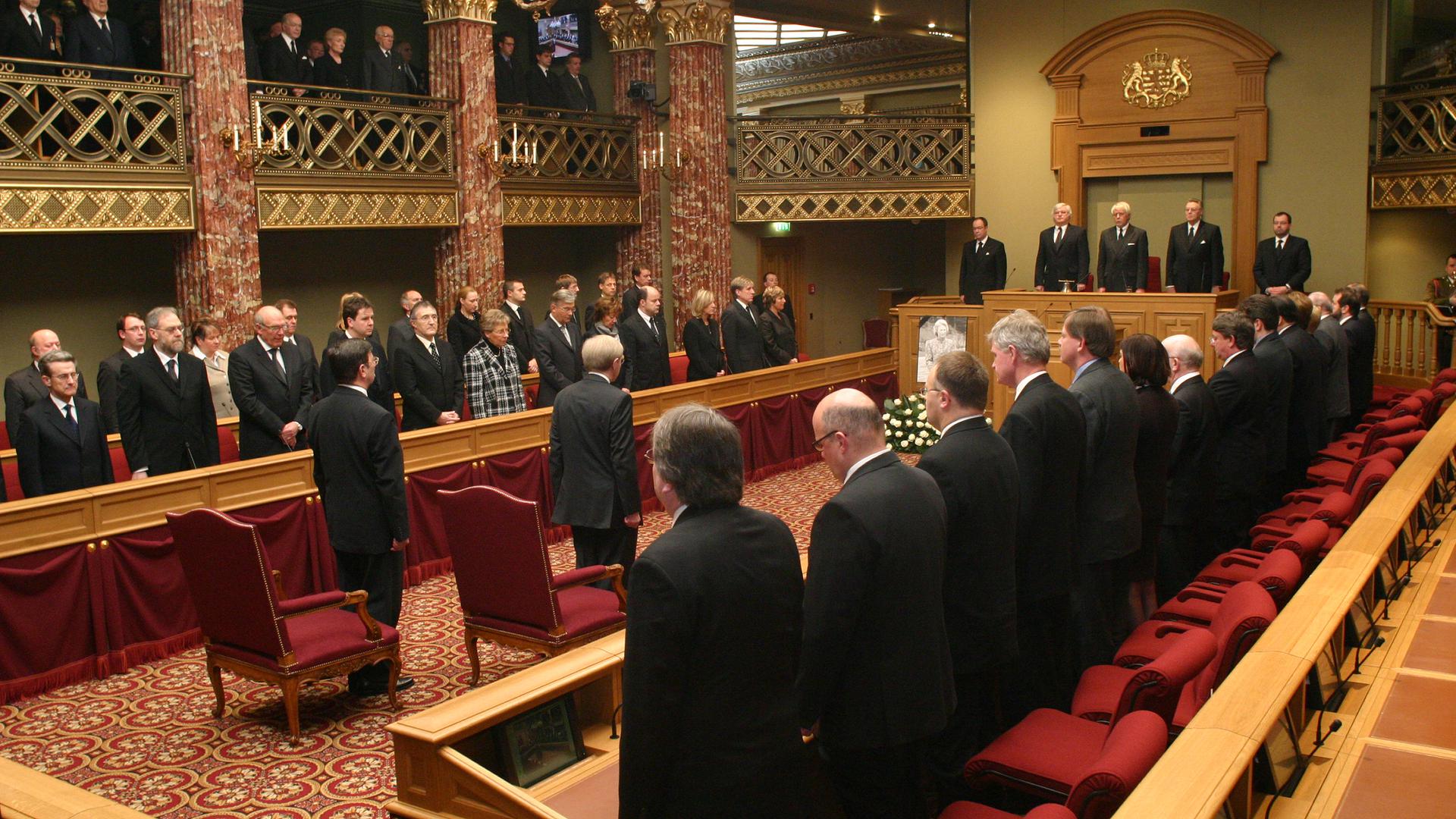 L'hommage de la Chambre des députés à la grande-duchesse Joséphine-Charlotte, le vendredi 14 janvier 2005. 