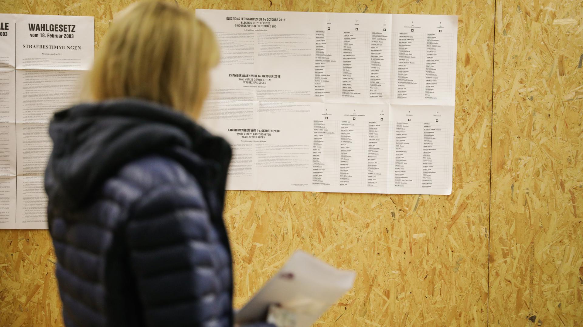 Bureau de vote de Mamer, dimanche matin.