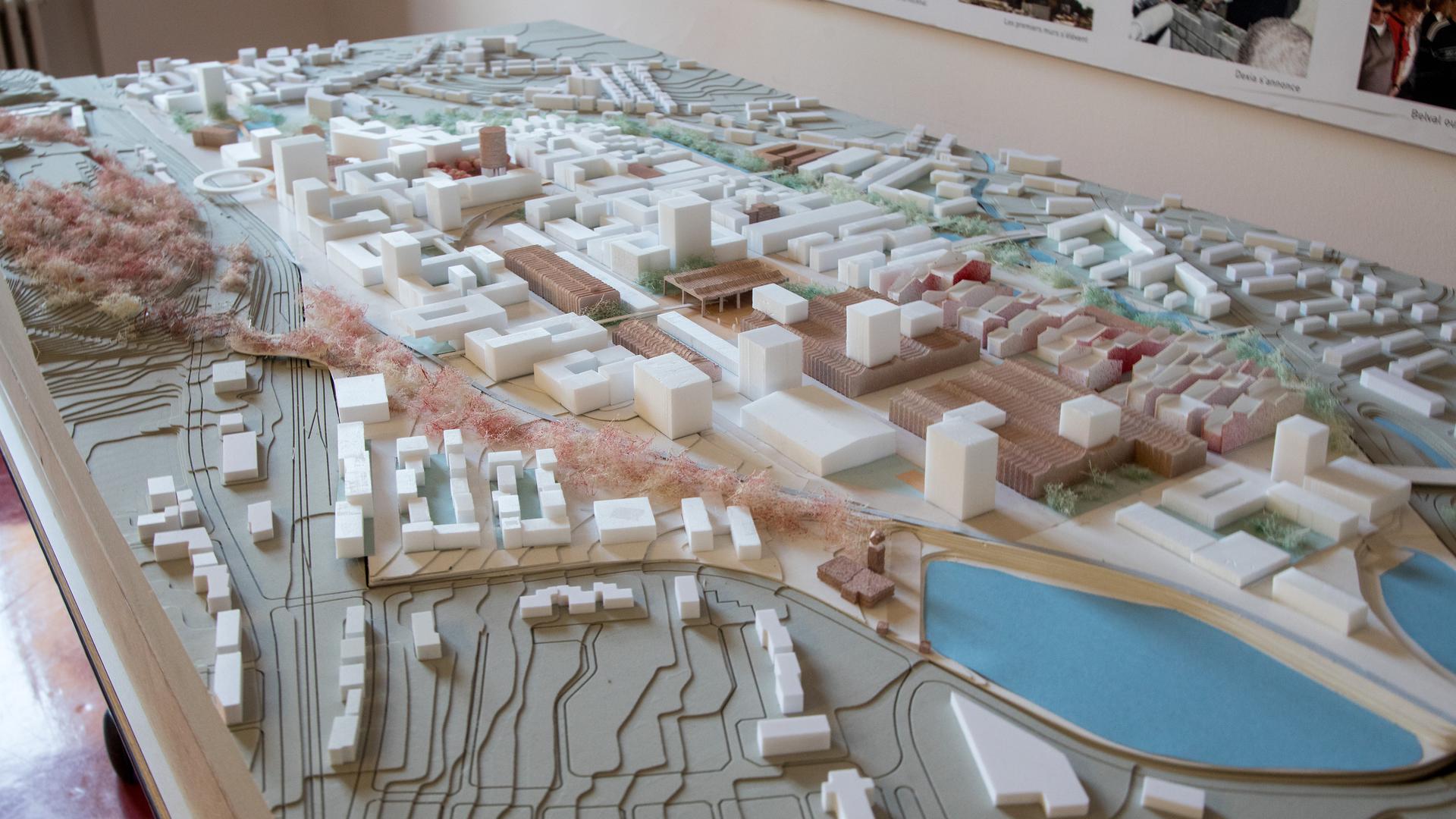 La maquette de l'Agora, pour le futur quartier des friches d'Esch/Schifflange