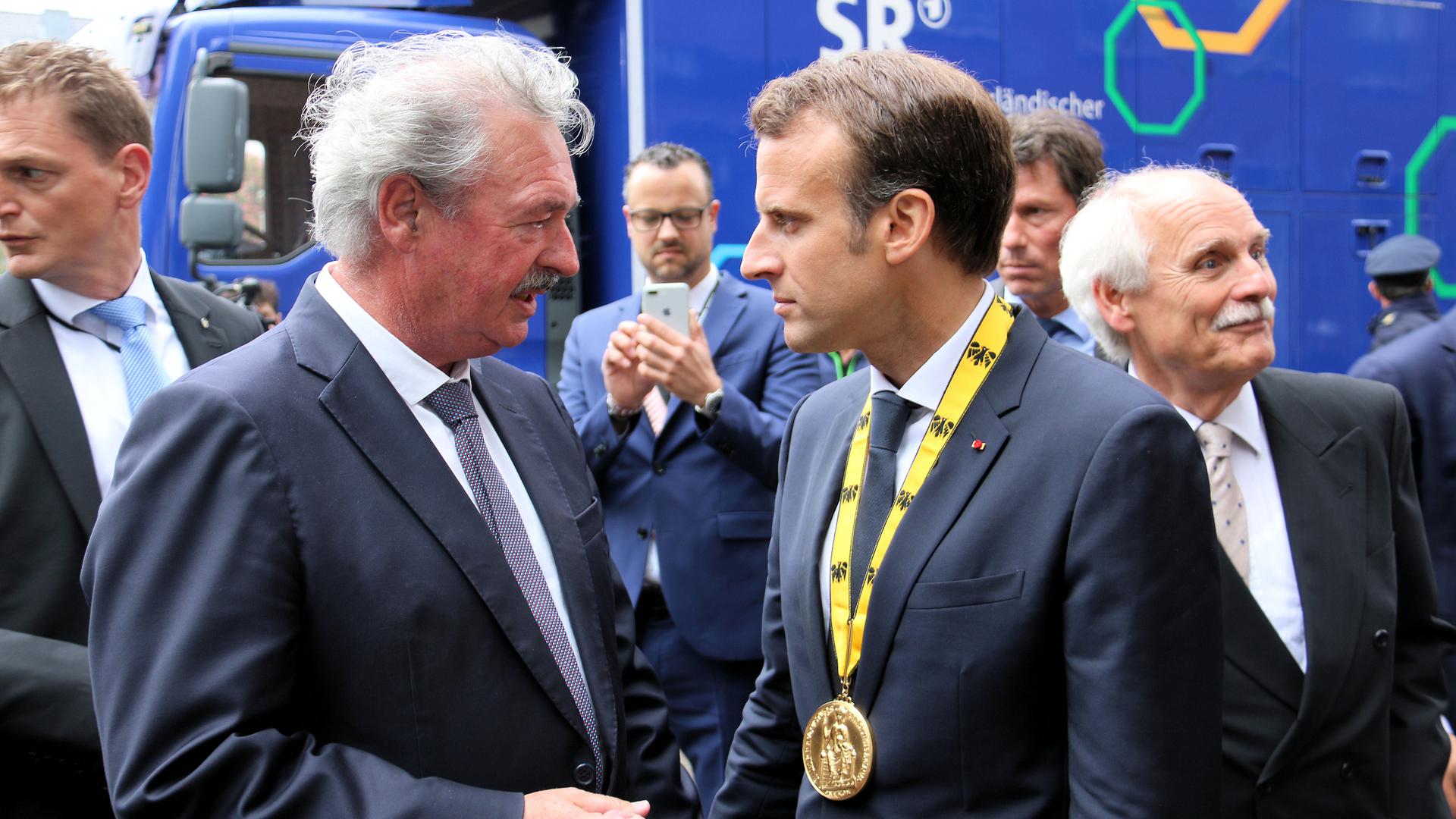 Jean Asselborn avec le Président de la République francaise, Emmanuel Macron