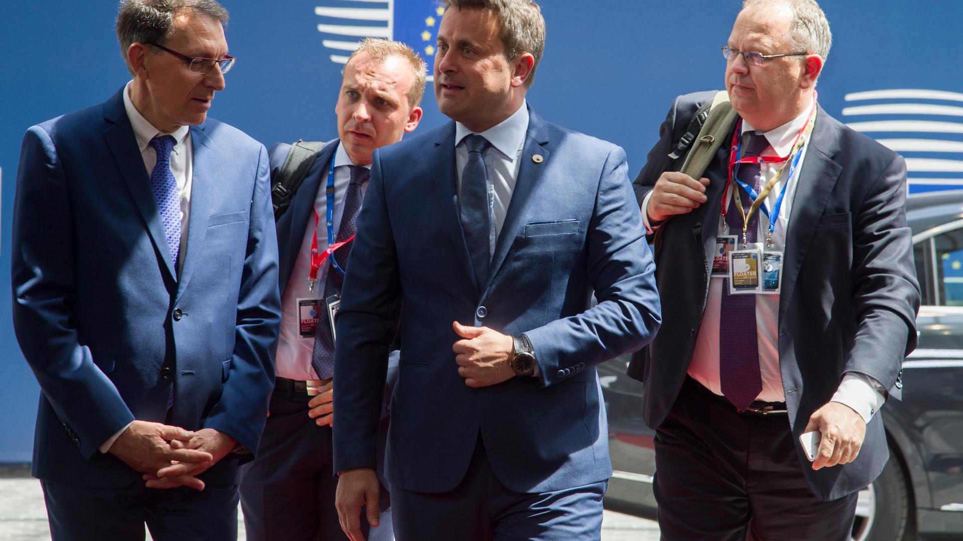 Xavier Bettel lors de son arrivée à Bruxelles pour le sommet européen en juin dernier.