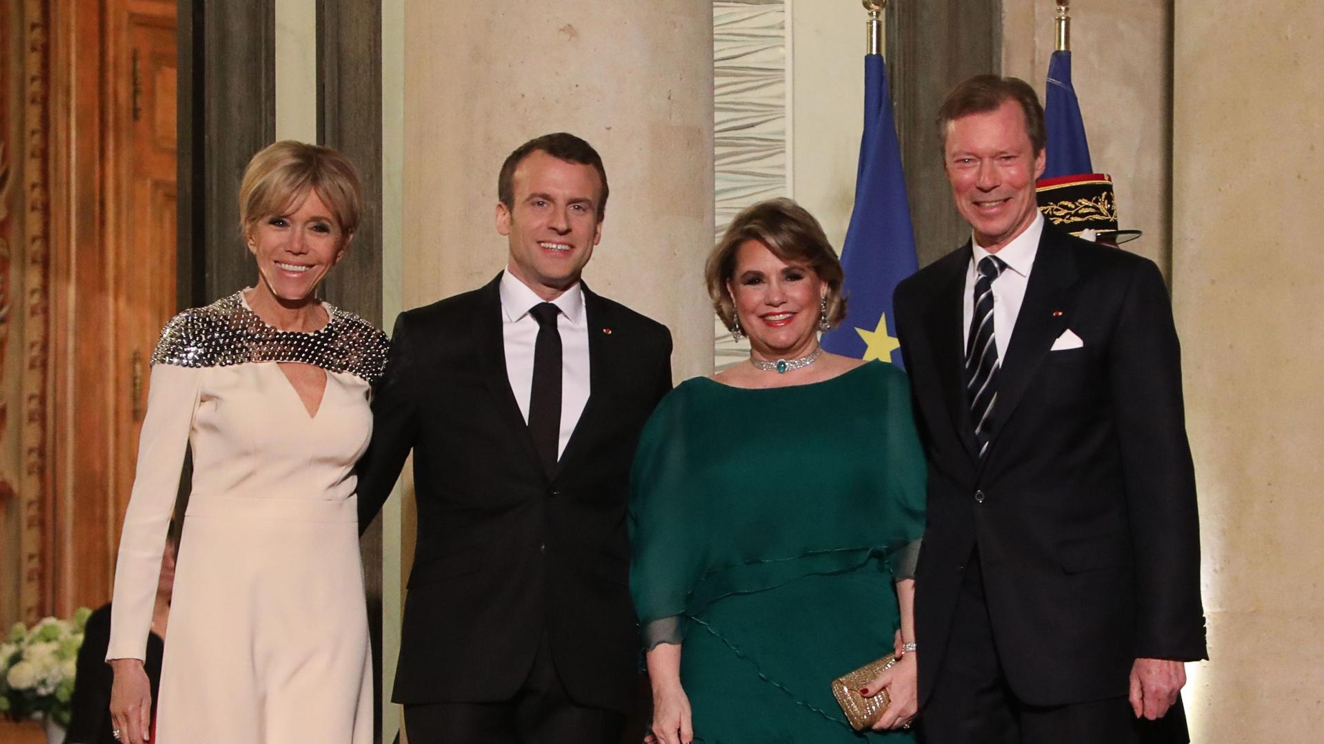 Arrivée des invités au dîner de gala lundi soir à l'Elysée
