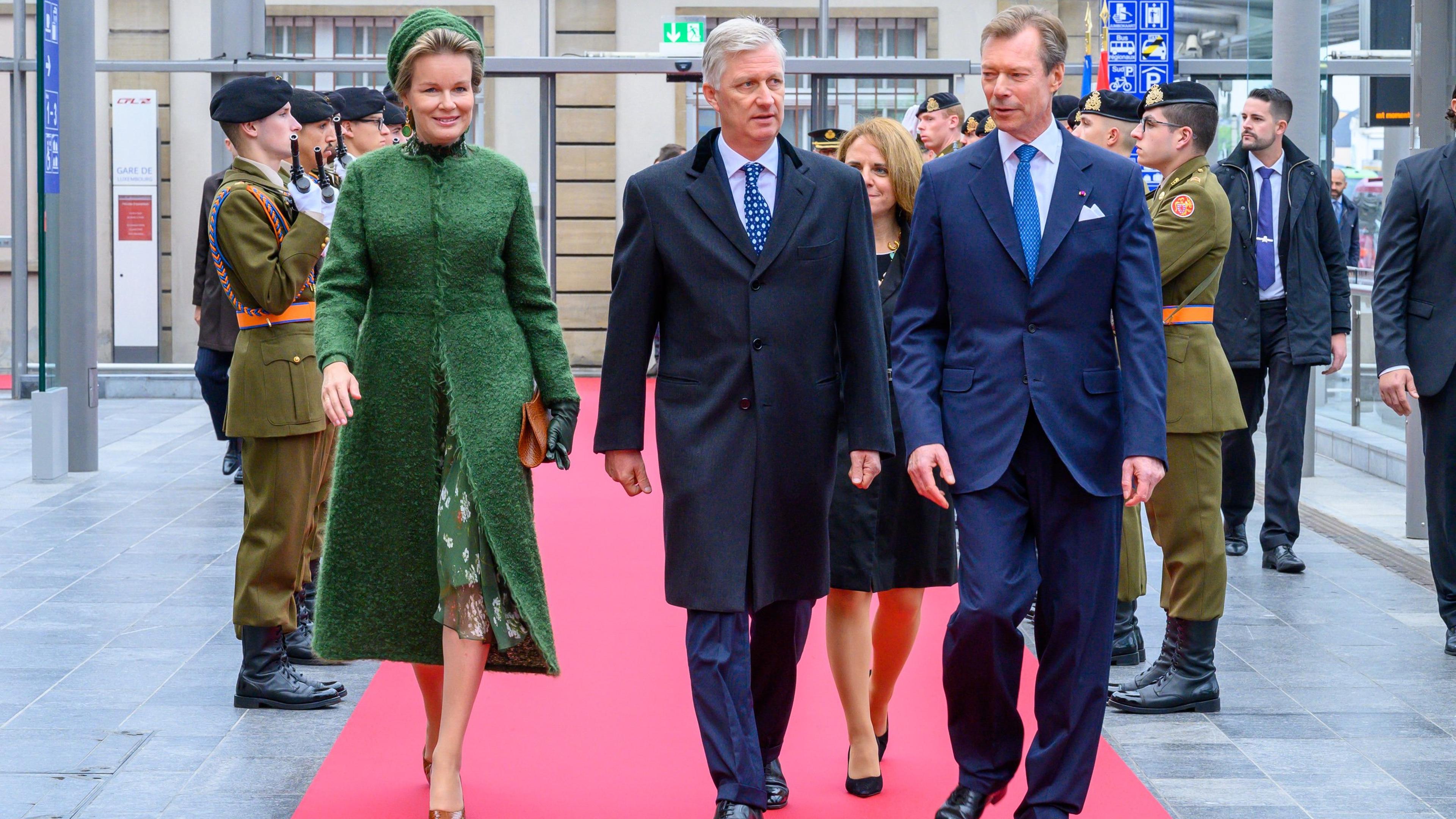En 2019, le Grand-Duc Henri était venu accueillir le couple royal belge à la gare de Luxembourg.
