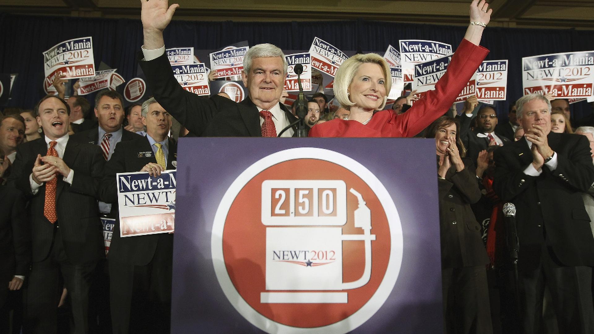 Newt Gingrich a obtenu une nette victoire dans son fief de  Géorgie, avec 47% des voix.