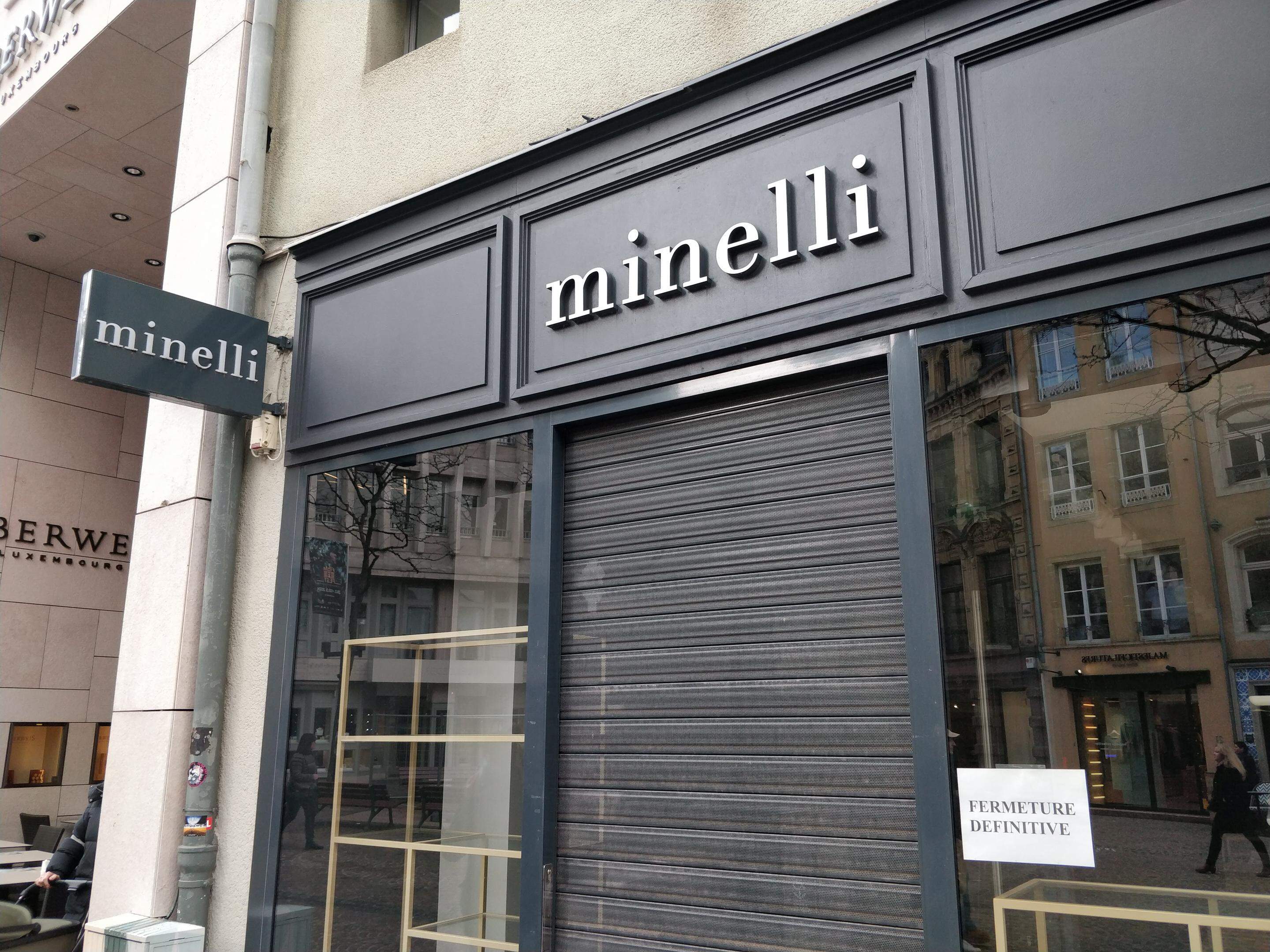 Les boutiques Minelli du Luxembourg ferment definitivement Virgule