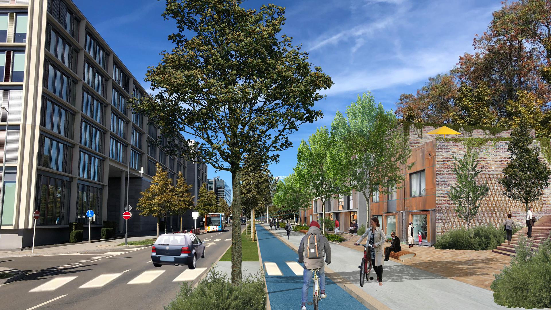 Le futur aspect de la Rue Erasme.