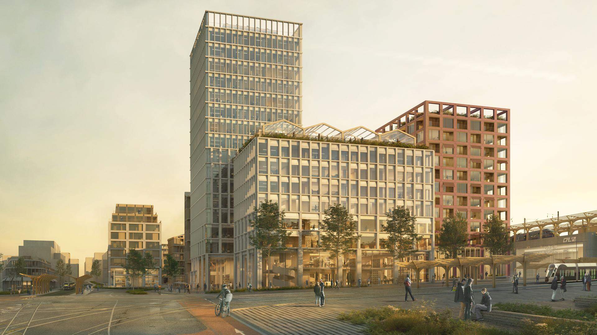 Le nouveau quartier autour de la future gare de Hollerich se dévoile ...