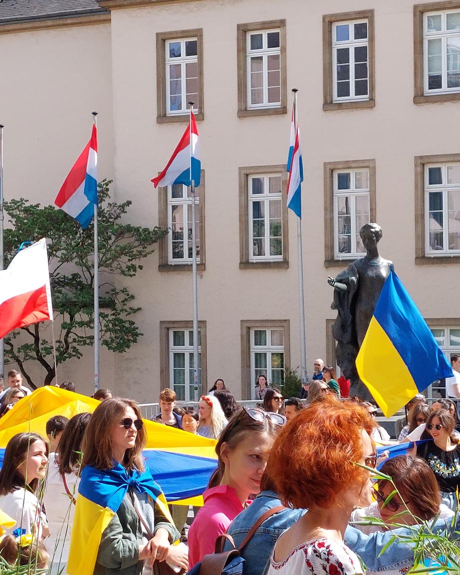 Selon l'association LUkraine, 300 personnes ont manifesté samedi 22 mai à Luxembourg-Ville.