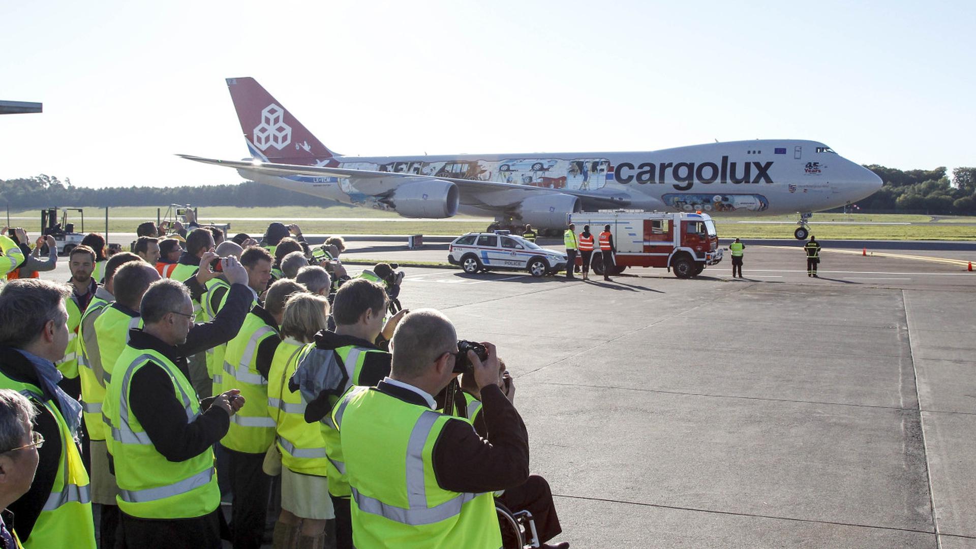 Un accueil chaleureux a été réservé au nouveau venu de la flotte de Cargolux