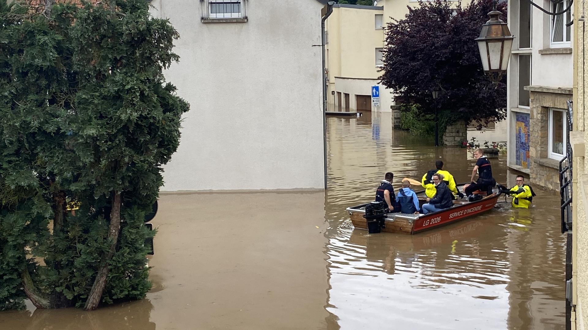 Hochwasser in Echternach, evakuierung / Foto: Kristina Wittal