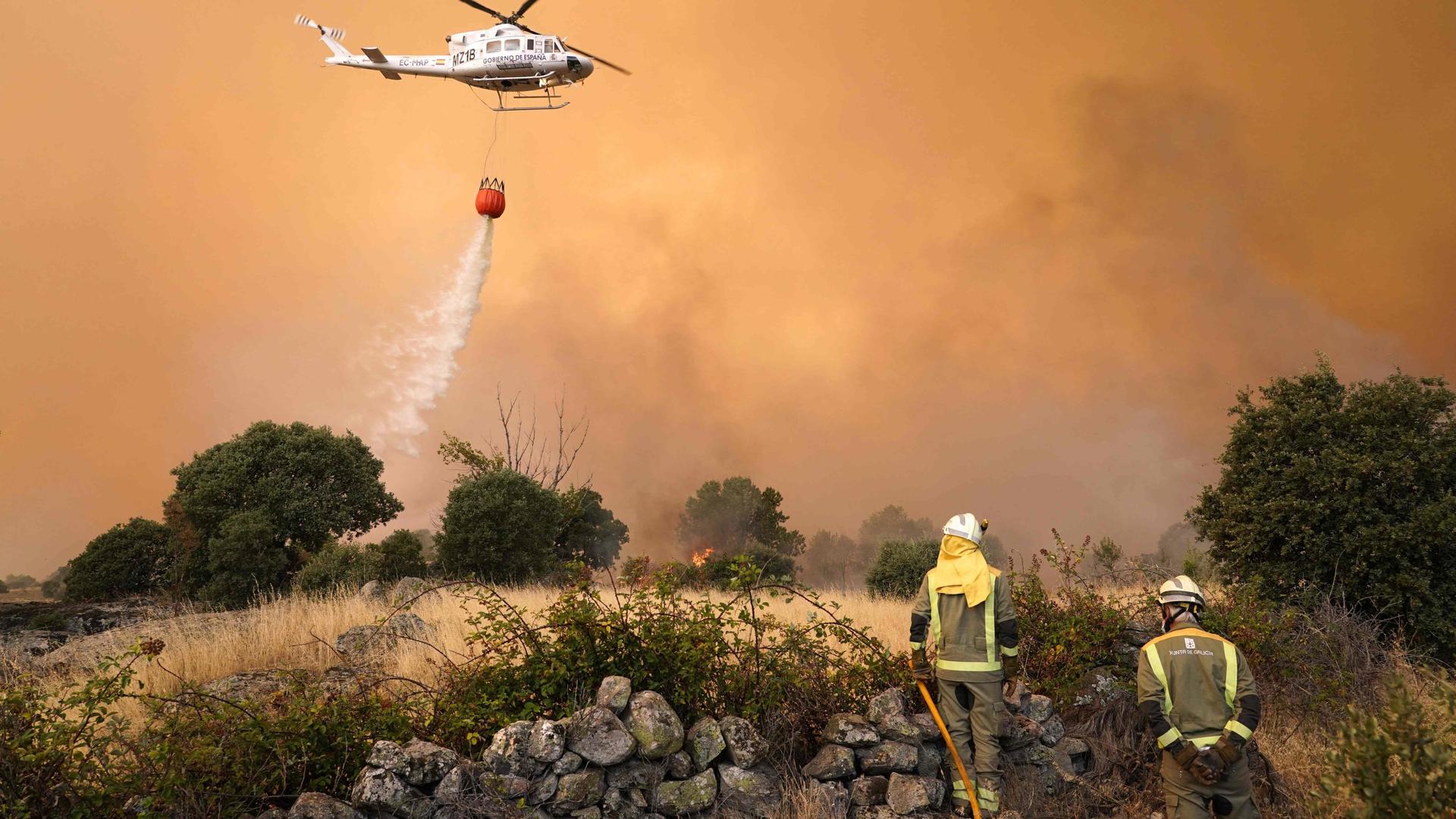 En pleine canicule, le centre de l'Espagne a vu partir en fumée 5. 000 ha de végétation ces derniers jours.