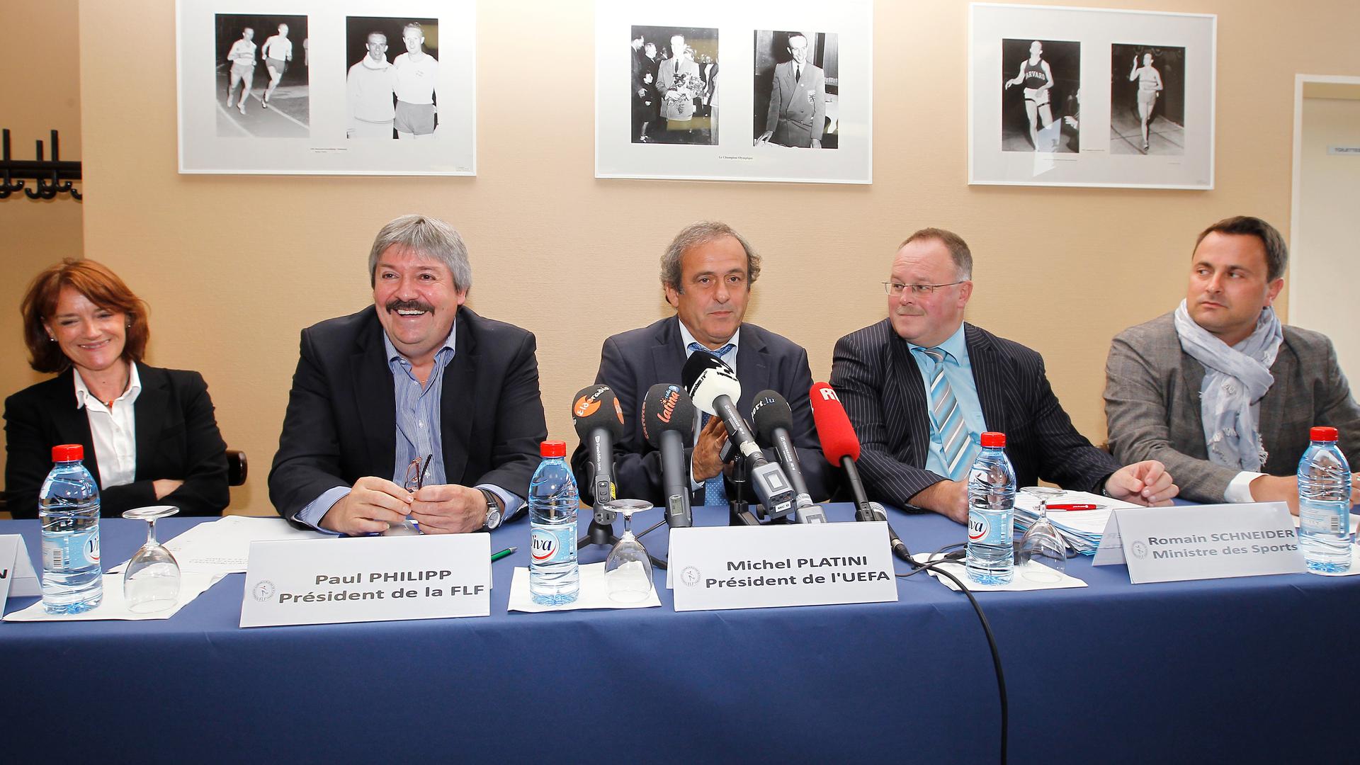 La venue de Michel Platini, alors président de l'UEFA, va s'avérer décisive pour faire avancer le projet.