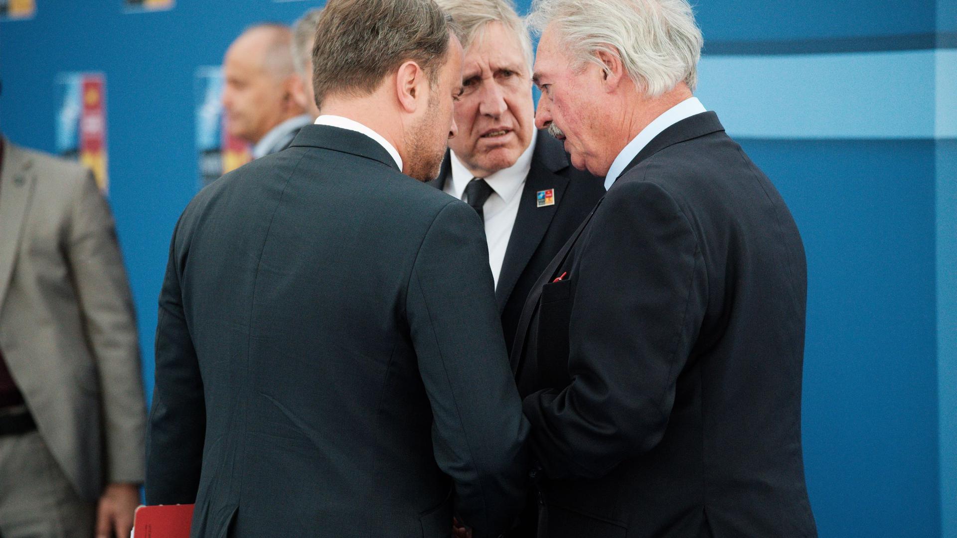 Le Premier ministre Xavier Bettel, le ministre de la Défense François Bausch et le ministre des Affaires étrangères lors du sommet de l'OTAN à Madrid.