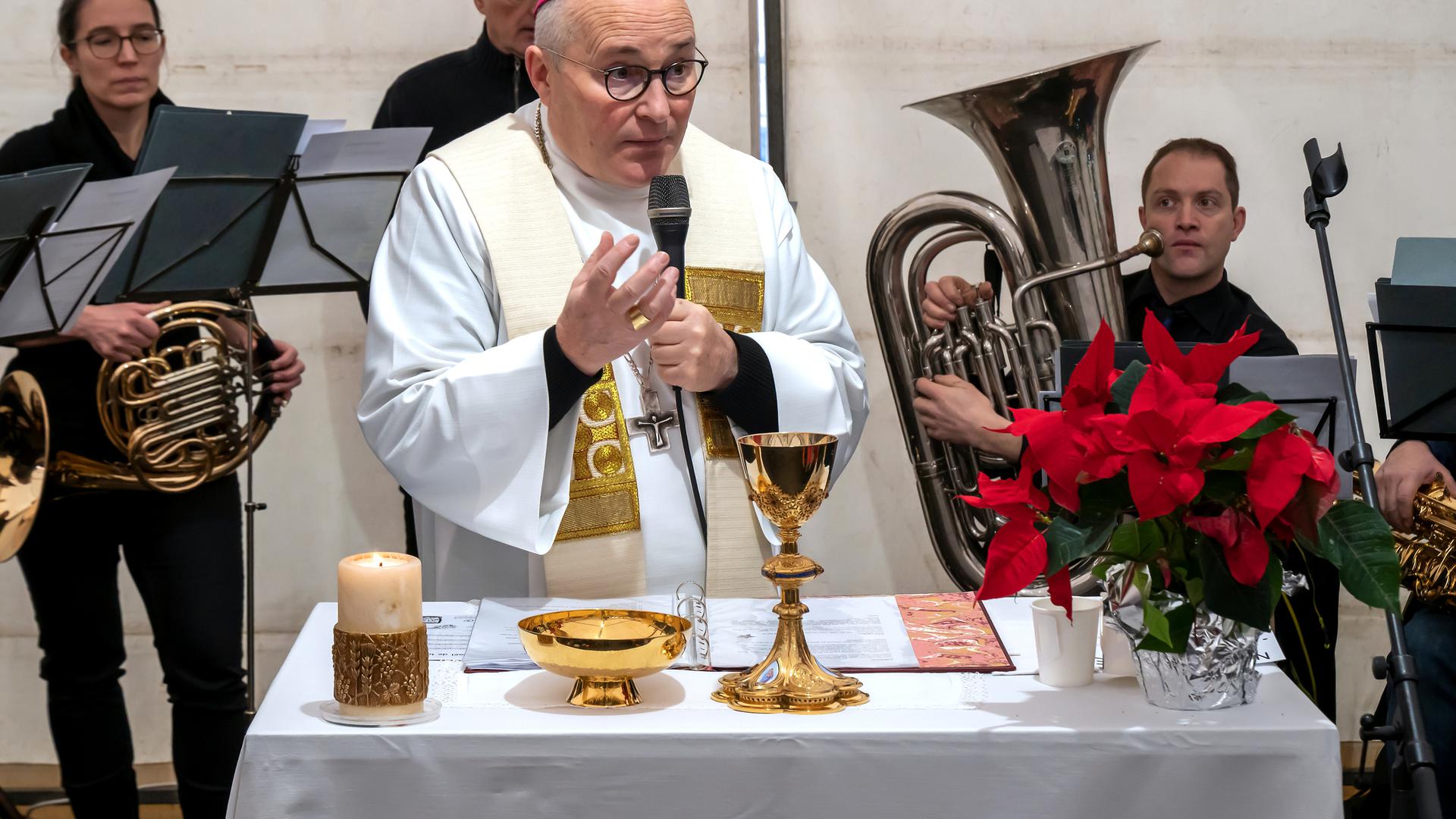 Une messe pour les plus démunis a été célébrée par l'évêque auxiliaire Mgr Léon Wagener. 