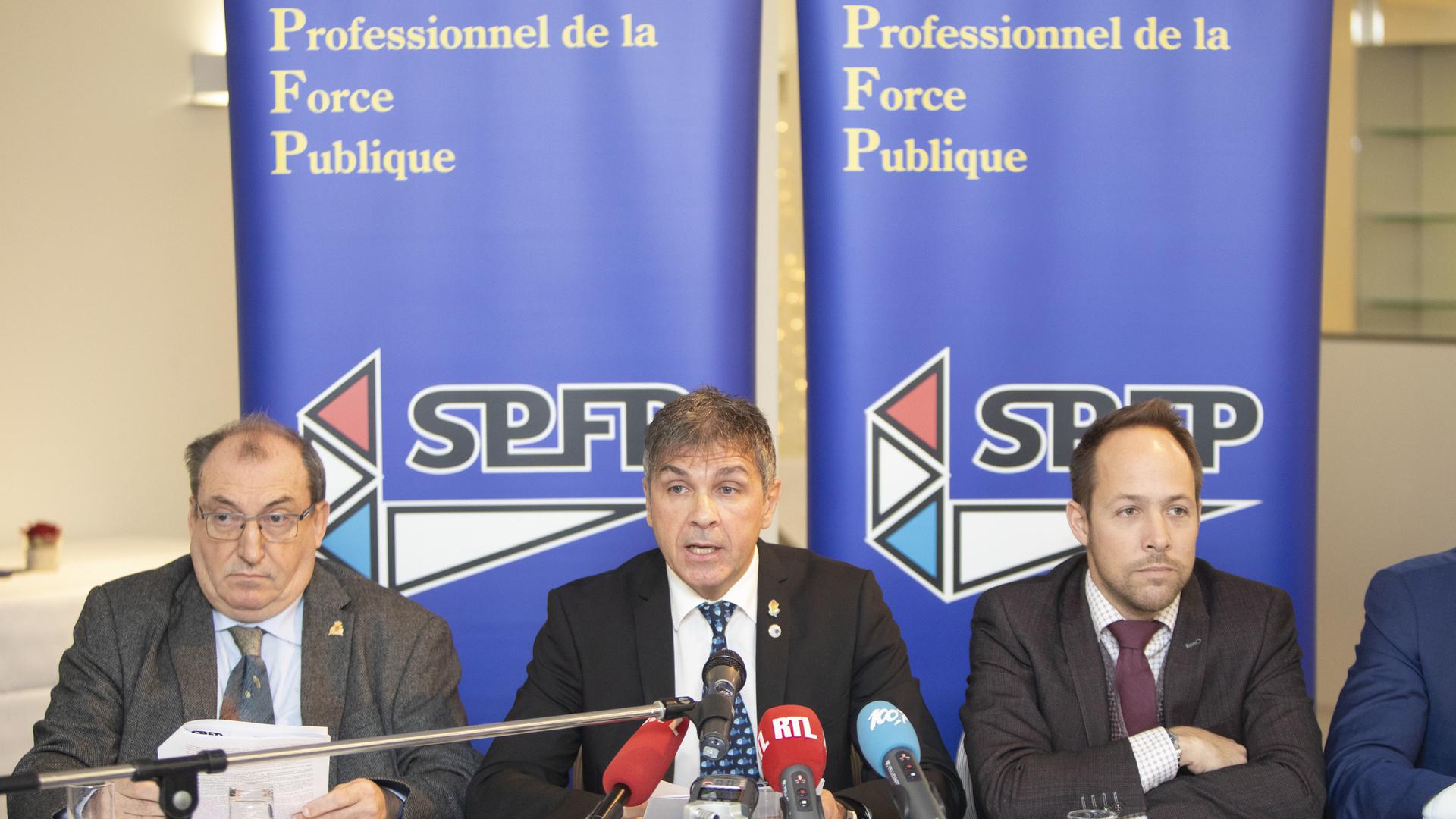 De gauche à droite: Patrick Frantz, président honoraire du SPAL, Pascal Ricquier, président du SPFP, et Christian Schleck, président du SPAL.